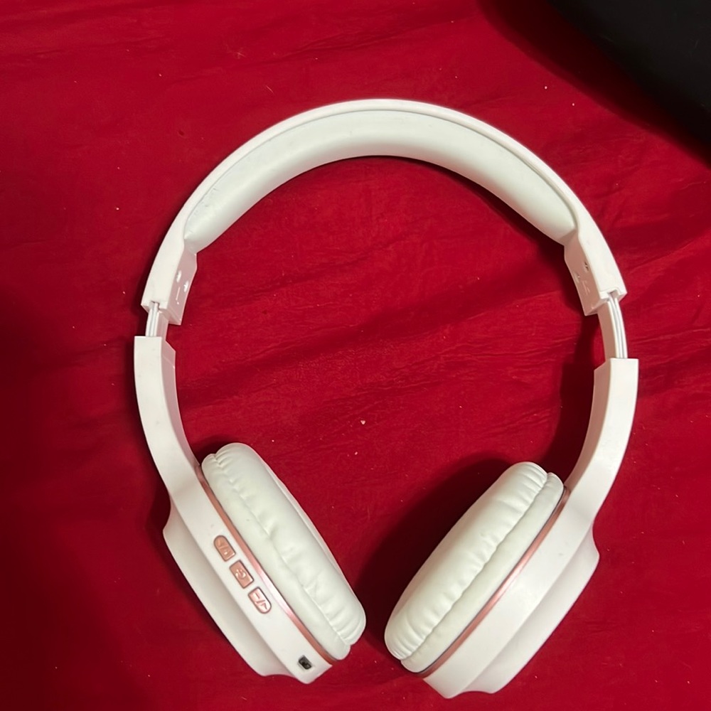 Rose gold wireless headset